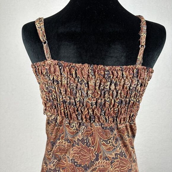 India Boutique Paisley Midi Dress Size Small Sleeveless Boho Sundress Western - Picture 14 of 16
